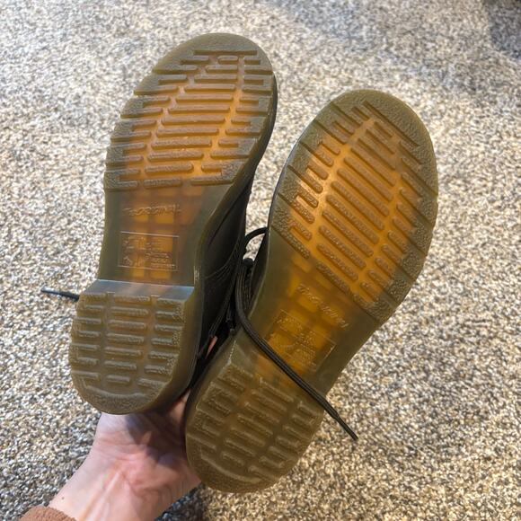 Dr Martens Black Smooth Leather Combat Boots Laced 1460 Docs Womens Size 5 - Picture 5 of 7